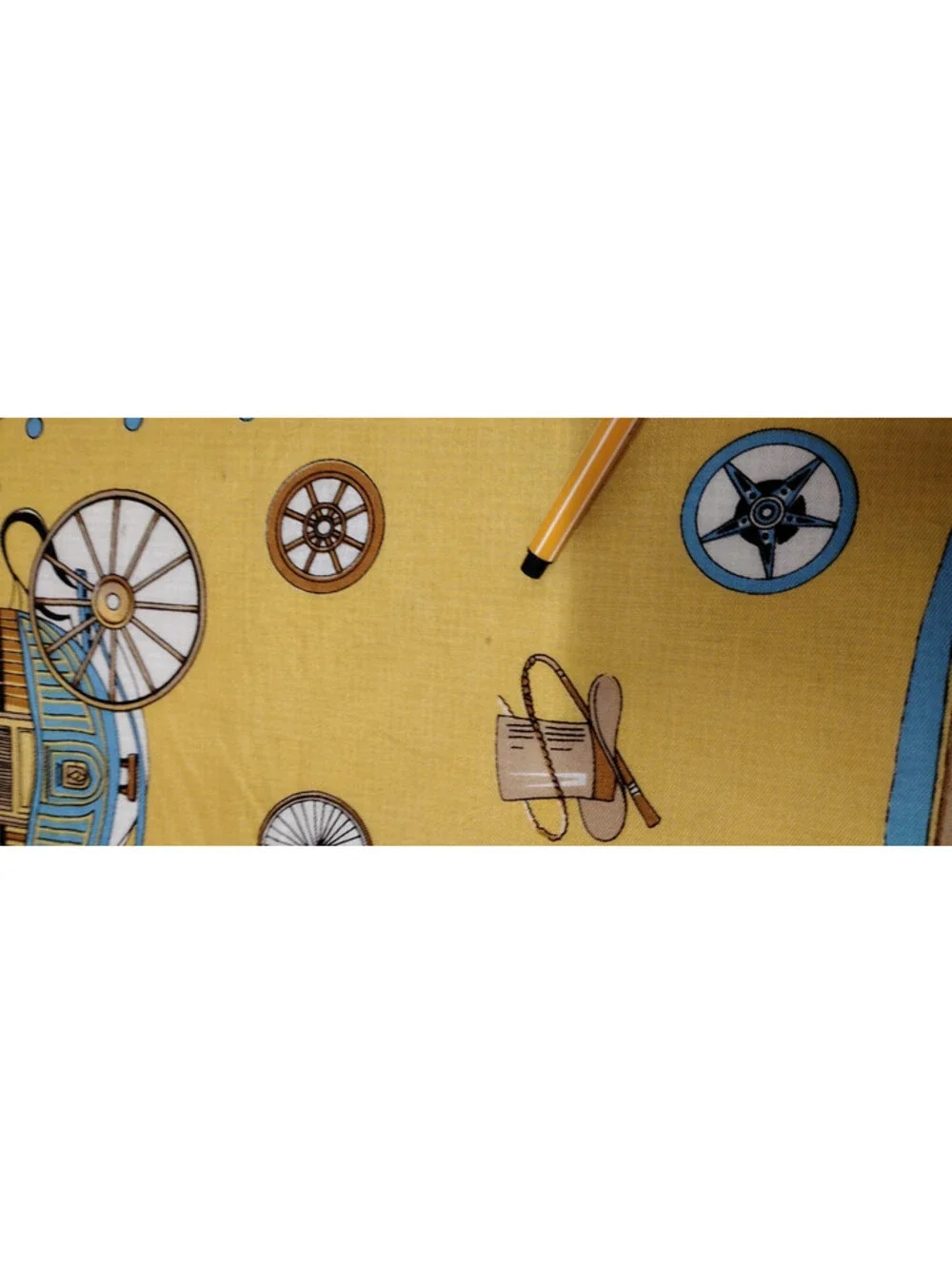 Vintage 1960s Carriages Scarf Lilly D'or Dandy Mustard Victorian Acetate ITALY